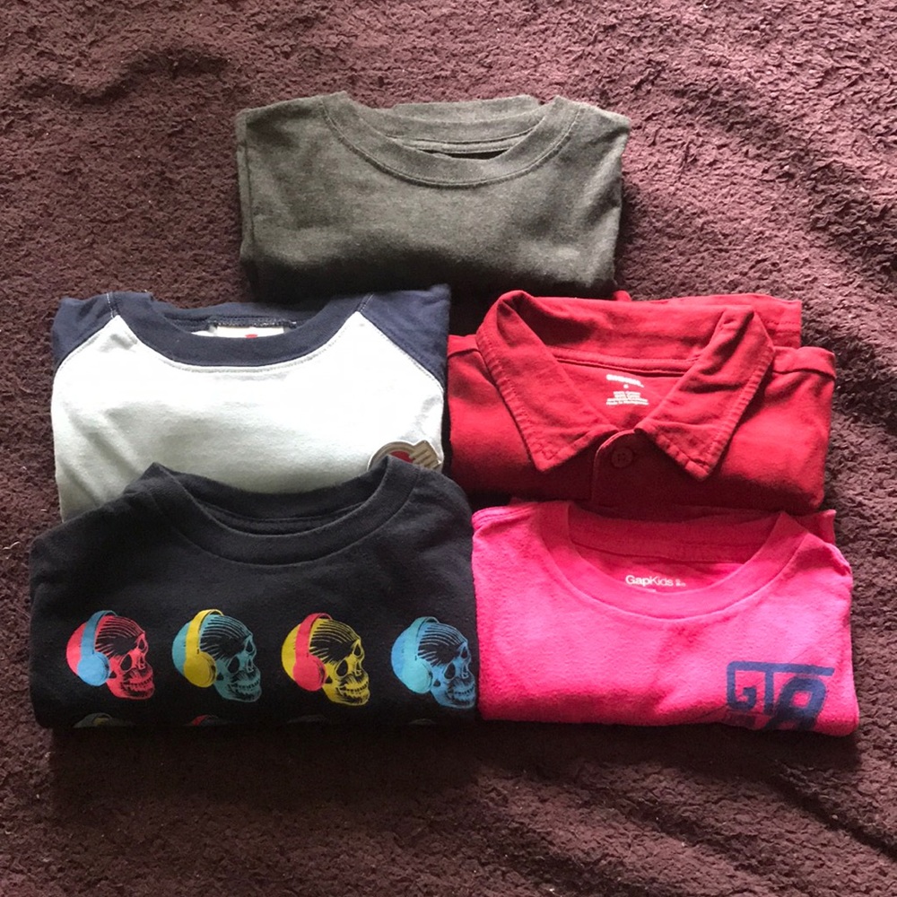 Five Boys Shirts Size Small (6,7,8) Gap & Disney